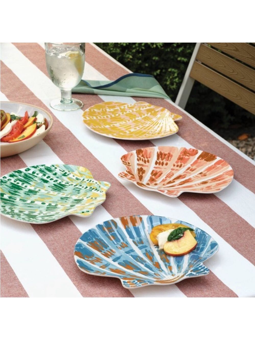 Coastal 8-Pack Melamine Shells Appetizer Plates - Threshold